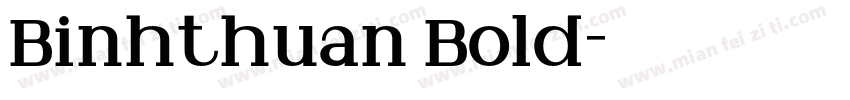 Binhthuan Bold字体转换